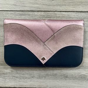 Kate Spade lavender and navy scalloped wallet! GUC